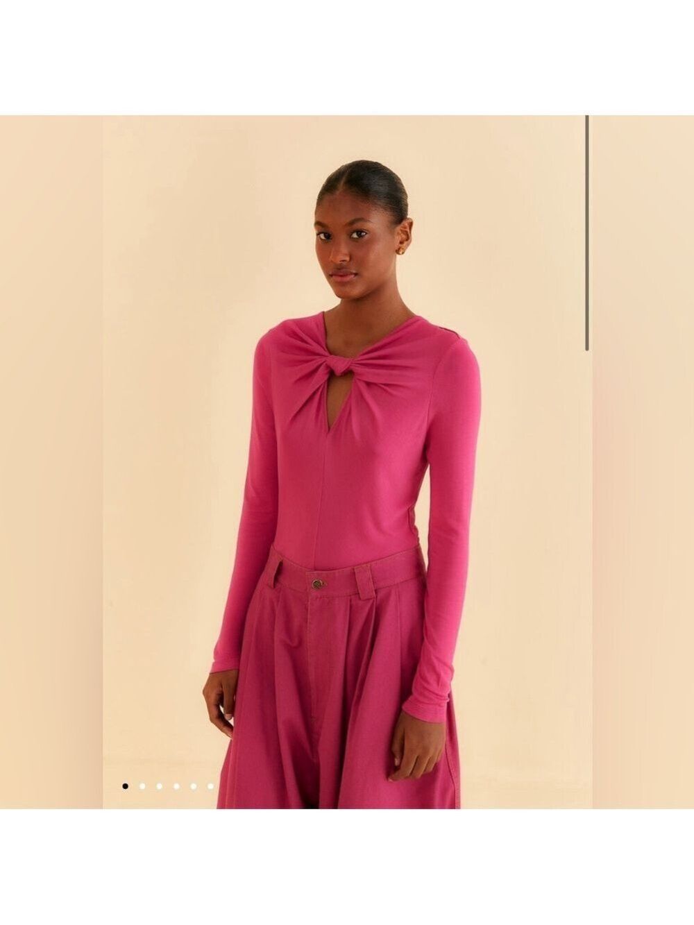 Farm Rio Pink Long Sleeve Bodysuit